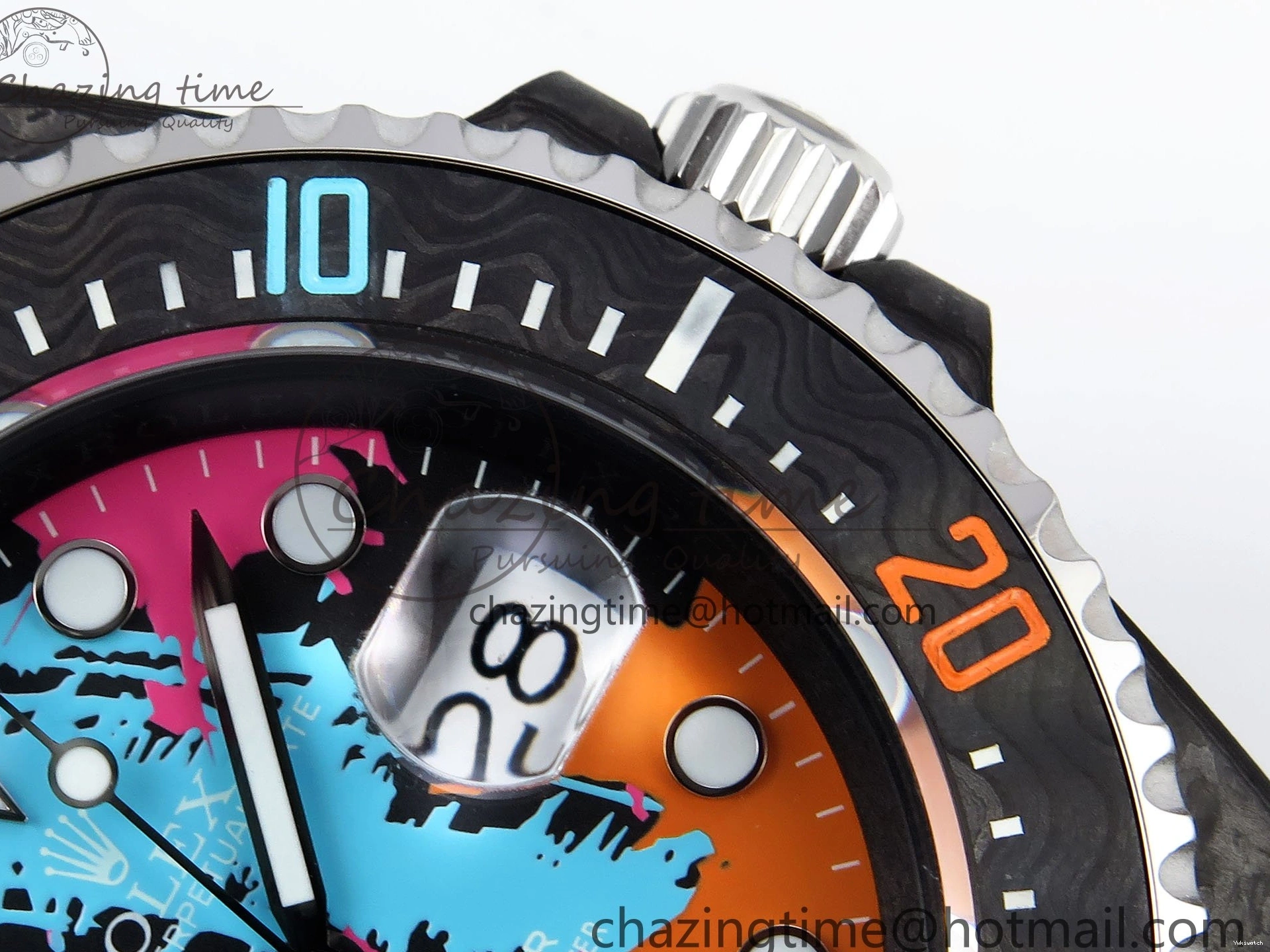 on Graffiti Nylon Best Black Carbon Strap A2824 DIWF Dweller Sea 43mm Edition Dial 0415